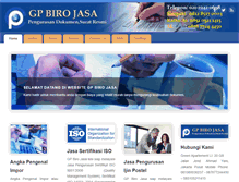 Tablet Screenshot of gpbirojasa.com